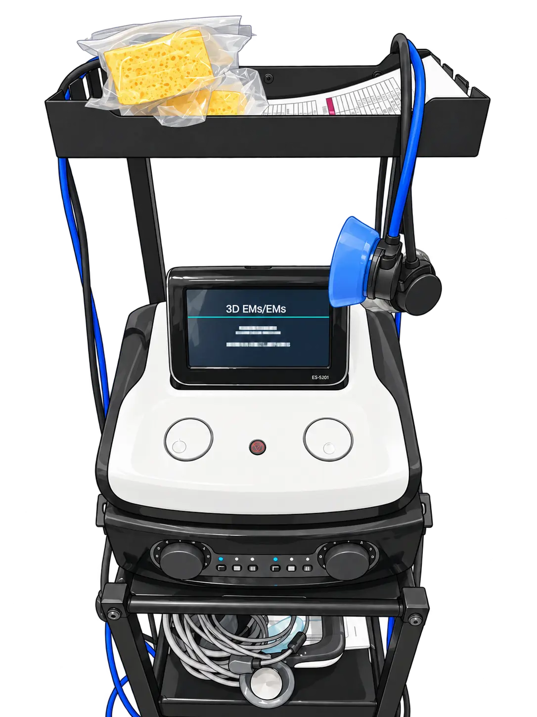 es-5201 販売事例 業務用電流治療器　イラスト